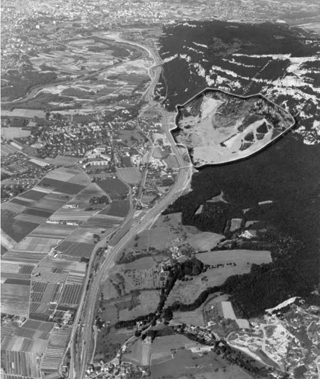 vue aerienne sur le massif du saleve